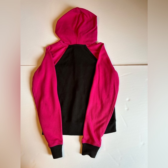 Danskin  Now Girls Size Medium (7-8) Hooded Jacket Hot Pink and Black - Picture 3 of 4
